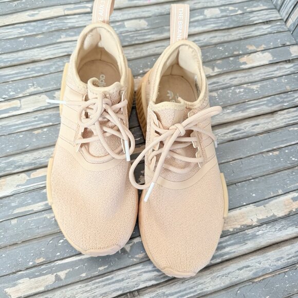 Adidas NMD R1 Women's Sneakers Running Shoe Athletic Footwear Peach Trainer Sz 6 - Picture 9 of 13